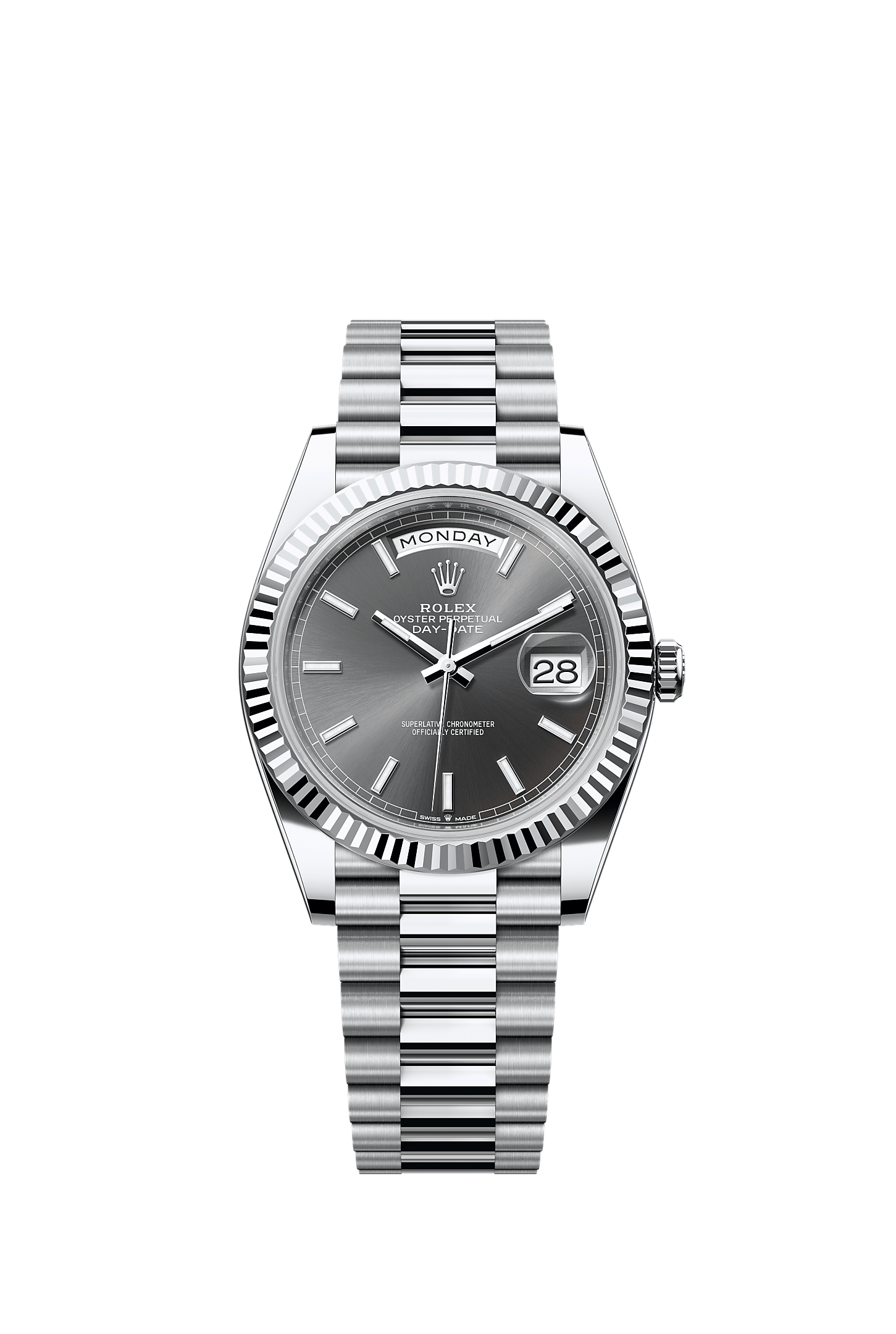 Day-Date 40, Oyster, 40 mm, platinum, Dial : Slate, Rolex
