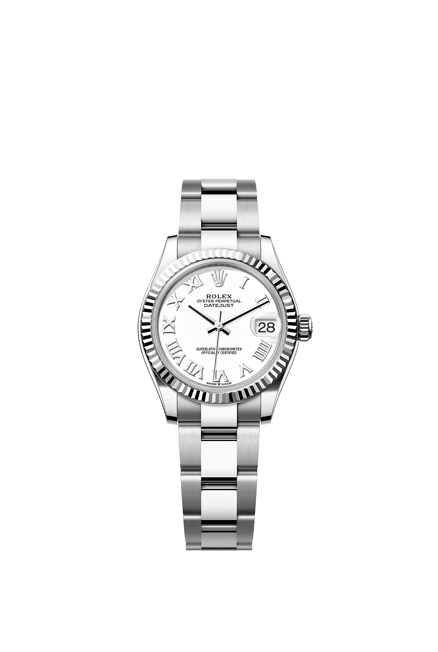 Datejust 31, Oyster, 31 mm, Oystersteel and white gold, Dial : White, Rolex