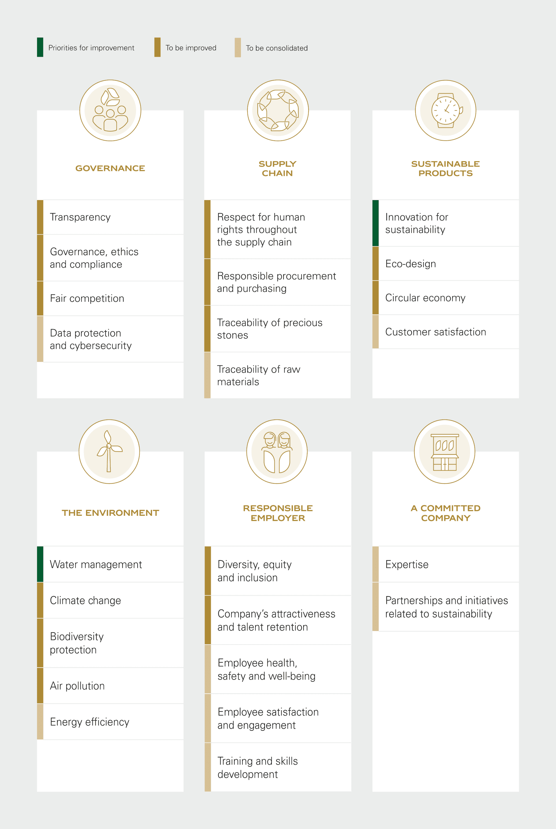 Rolex's priority topics