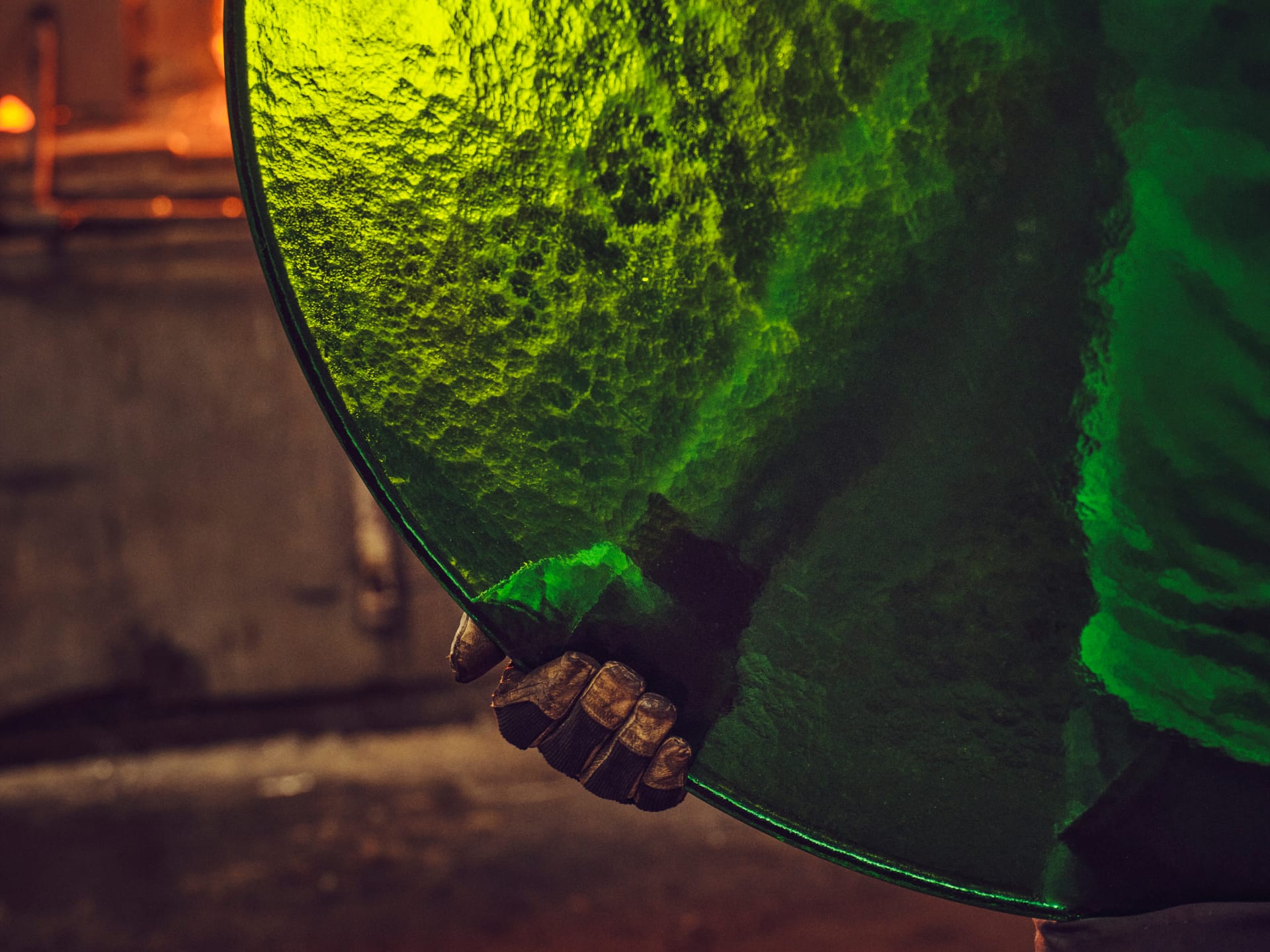 Green glass