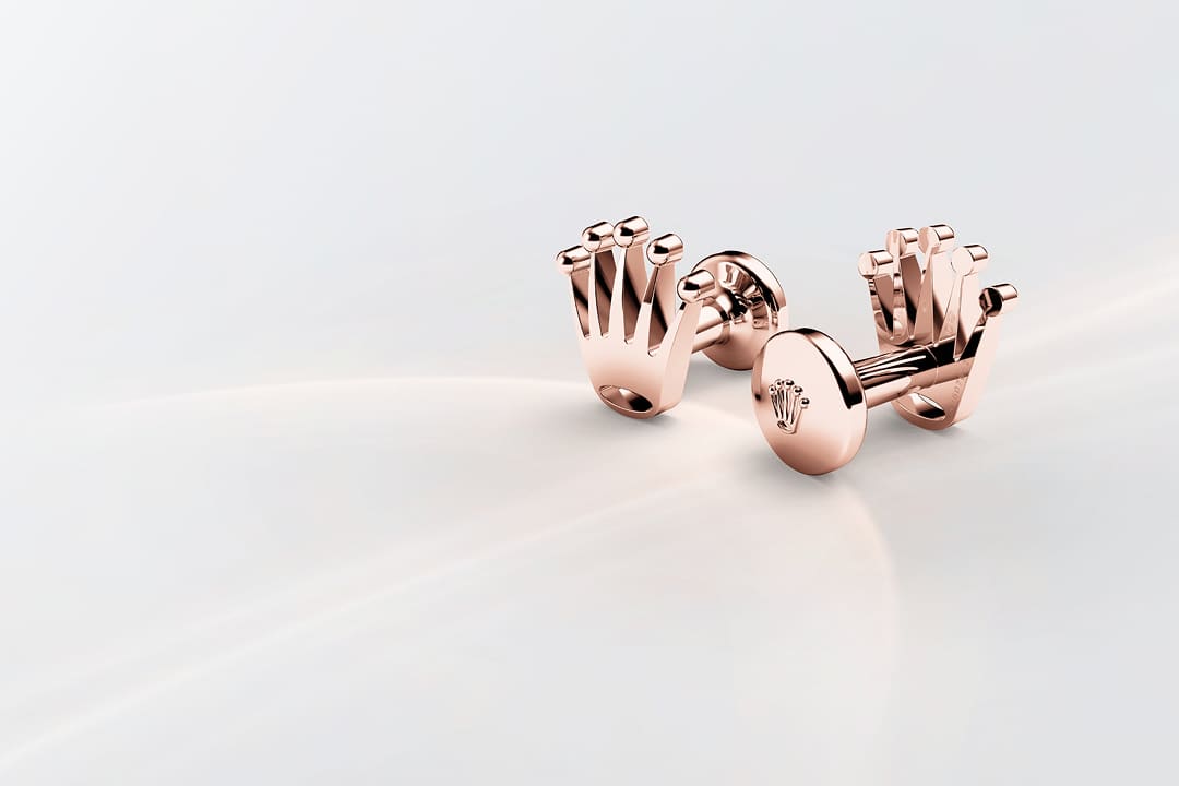 Everose gold ‘Crown’ cufflinks