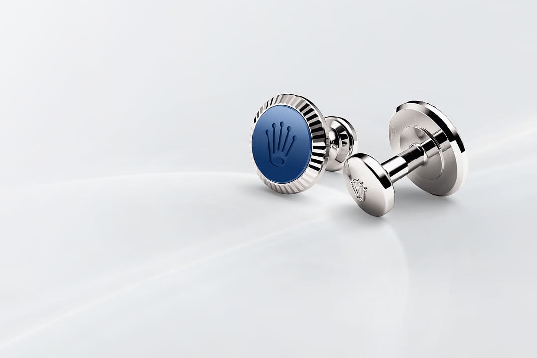 White gold ‘Fluted’ cufflinks