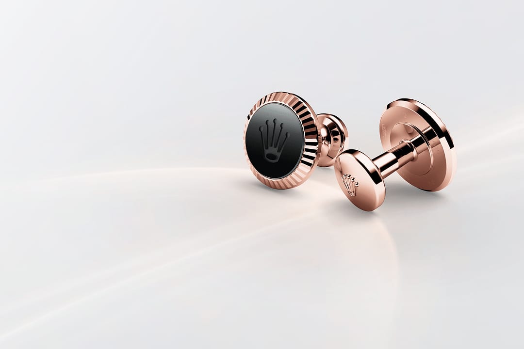 Everose gold ‘Fluted’ cufflinks