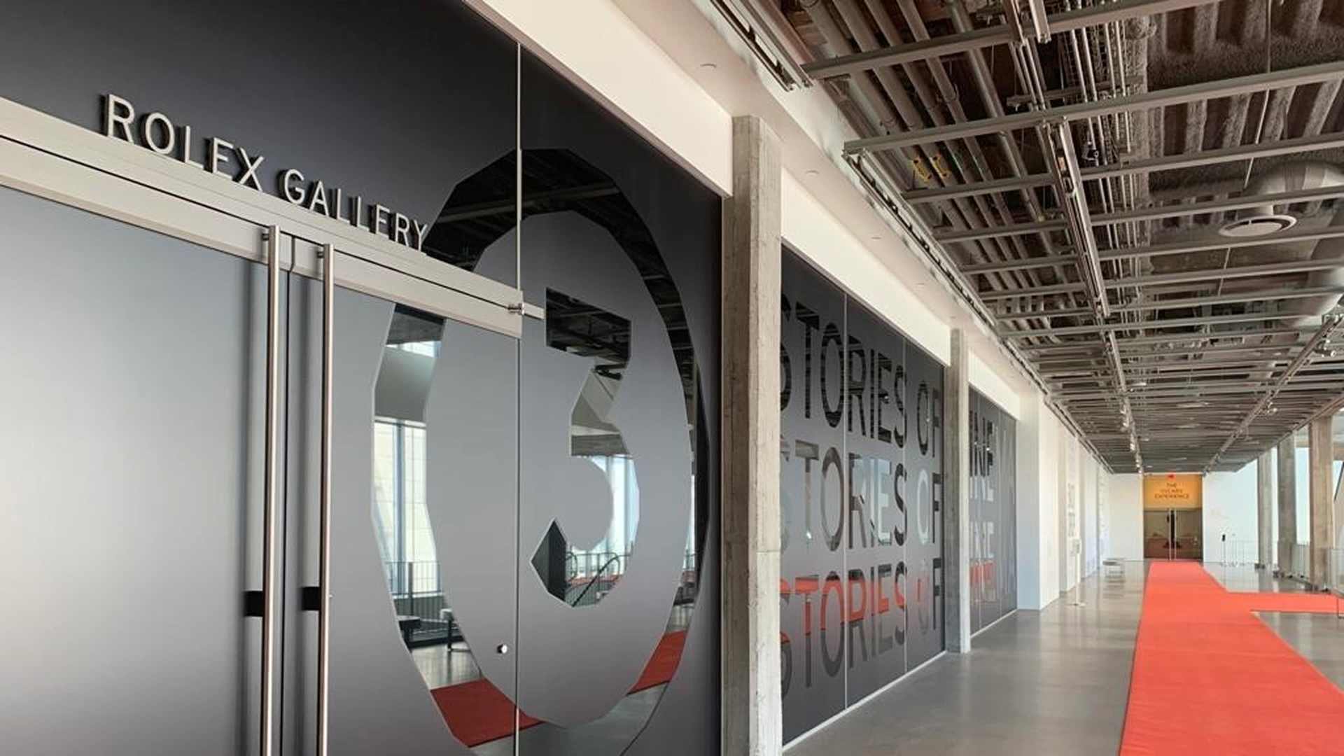 The entrance to The Rolex gallery