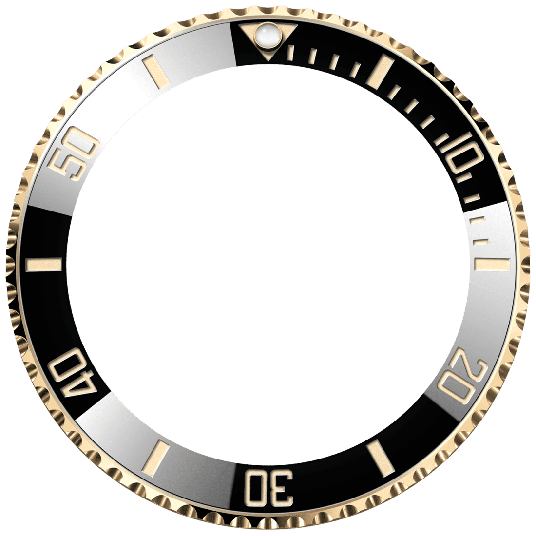 Black and yellow bezel