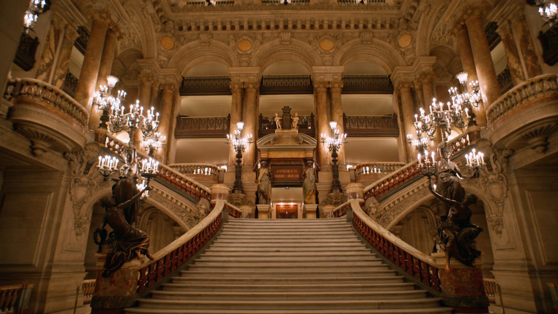 Grand staircase at Palais Garnier, Opéra national de Paris