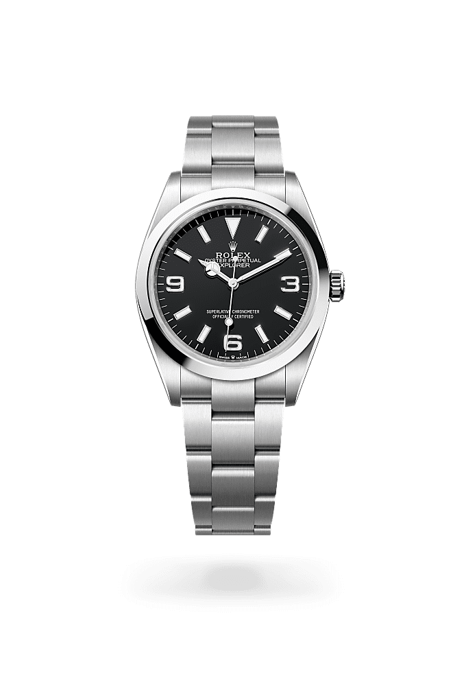 Explorer 36, Oyster, 36 mm, Oystersteel, Dial : Black, Rolex