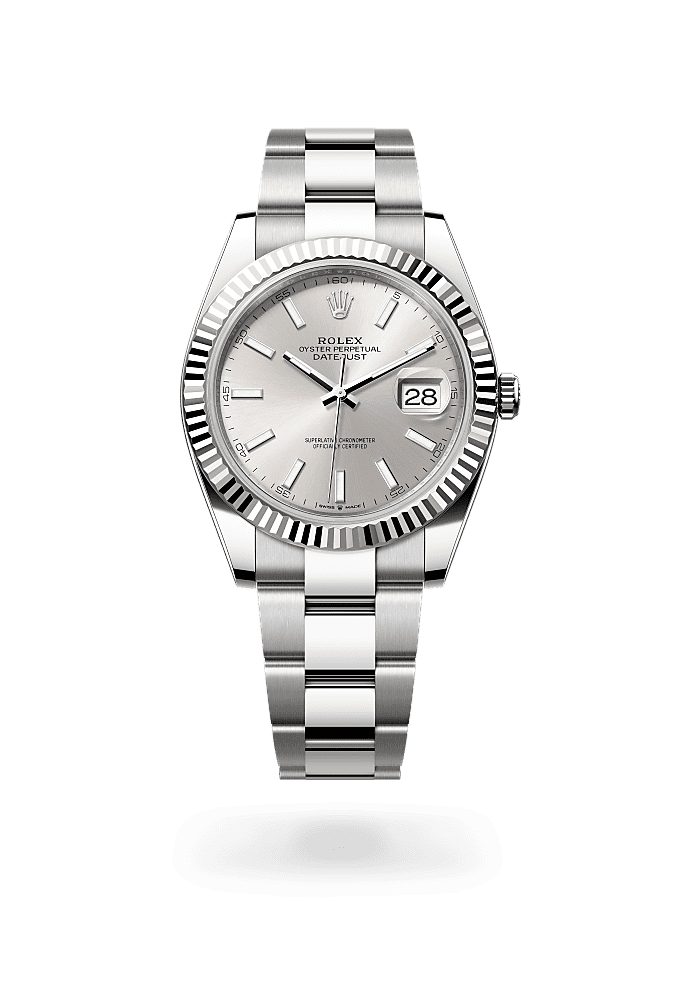 Datejust 41, Oyster, 41 mm, Oystersteel and white gold, Dial : Silver, Rolex