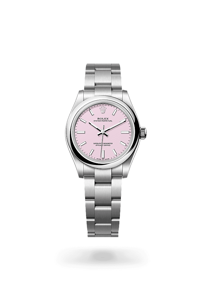 Oyster Perpetual 31, Oyster, 31 mm, Oystersteel, Dial : Candy pink, Rolex