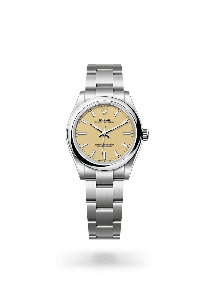 Oyster Perpetual 31, Oyster, 31 mm, Oystersteel, Dial : Beige, Rolex