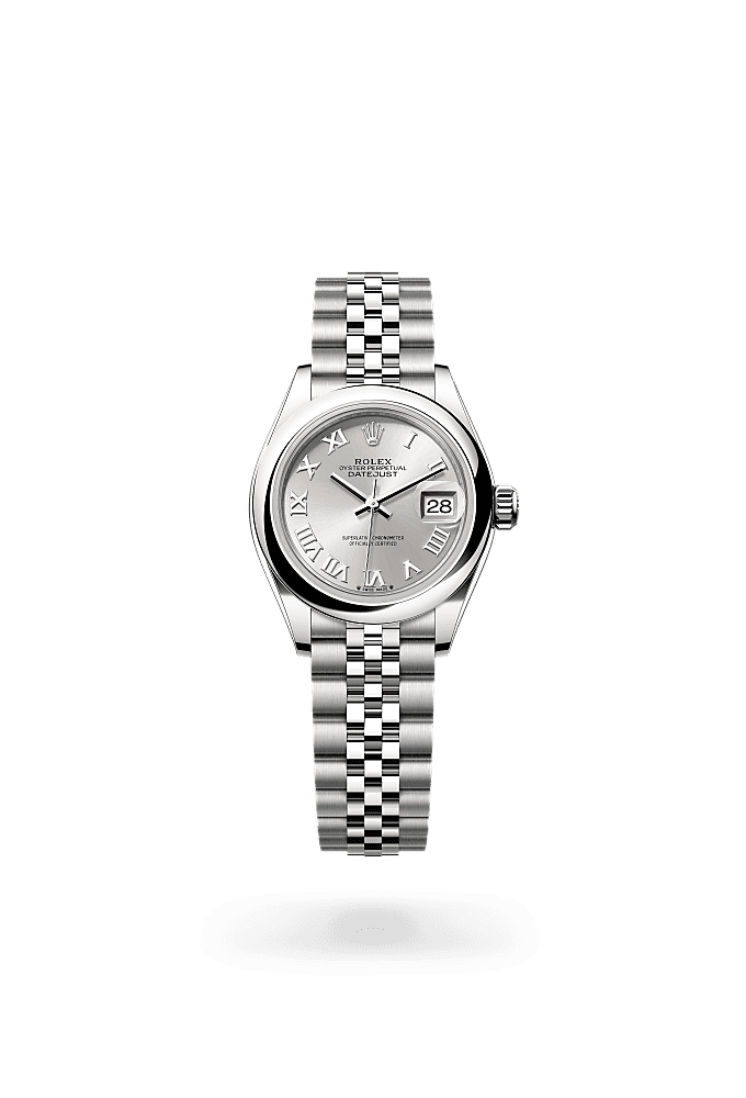 Lady-Datejust, Oyster, 28 mm, Oystersteel, Dial : Silver, Rolex