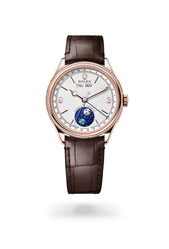 Padellone, 39 mm, 18 ct Everose gold, polished finish, Dial : Intense white, Rolex