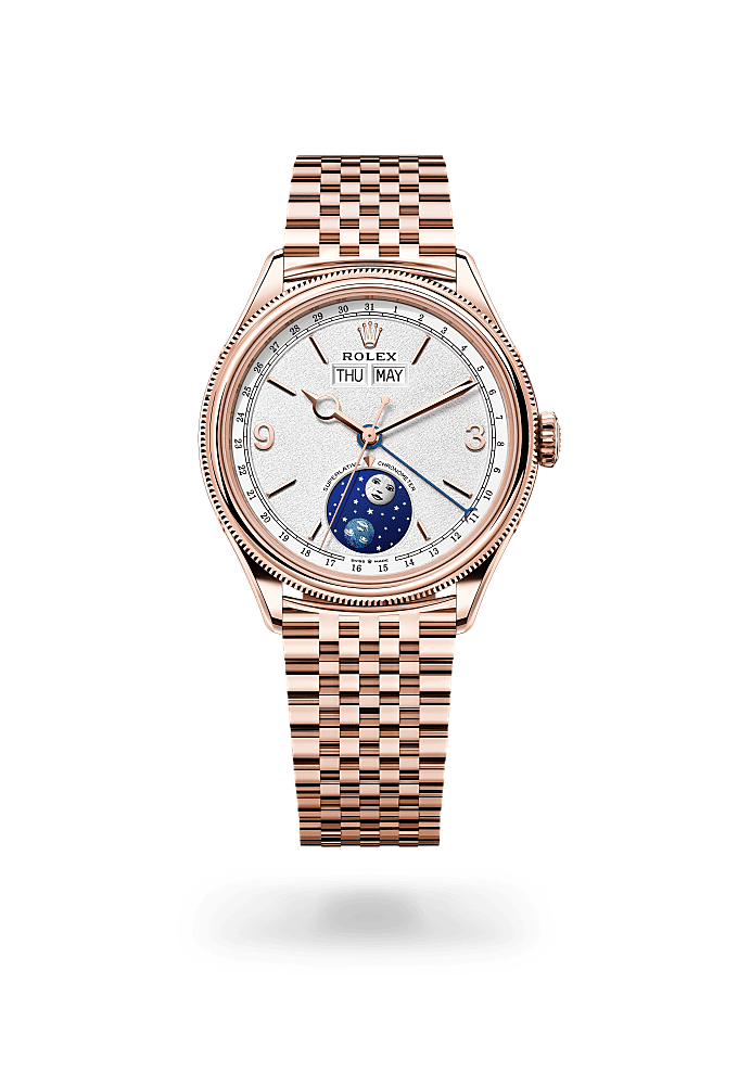 Padellone, 39 mm, 18 ct Everose gold, polished finish, Dial : Intense white, Rolex