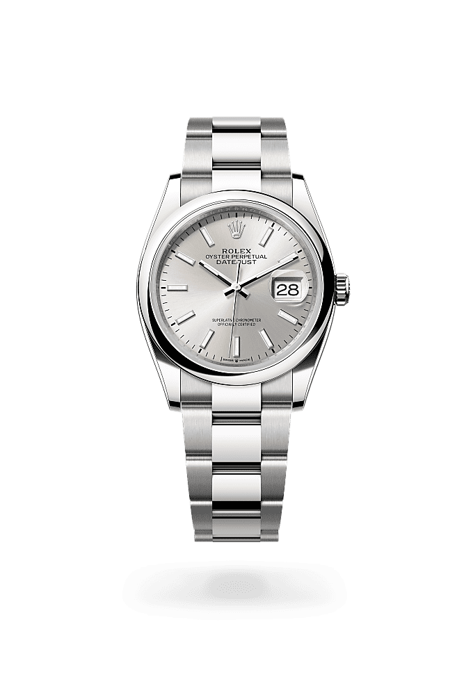 日志型 36, 蚝式，36毫米，蚝式钢, 表盘 : 银色, Rolex