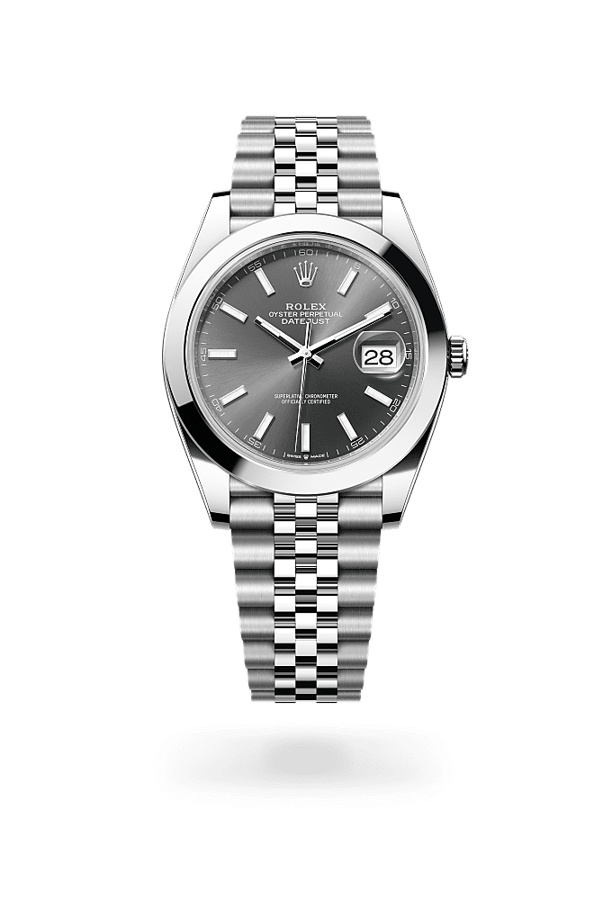 日志型 41, 蚝式，41毫米，蚝式钢, 表盘 : 石板灰色, Rolex