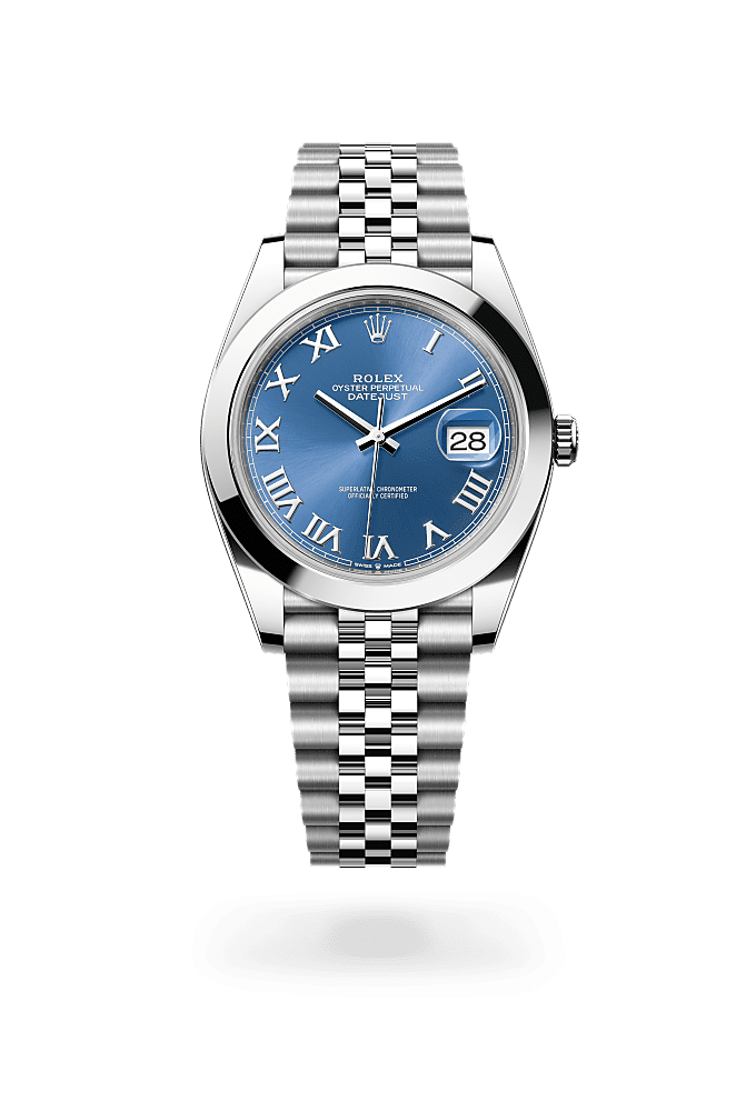 日志型 41, 蚝式，41毫米，蚝式钢, 表盘 : 天蓝色, Rolex