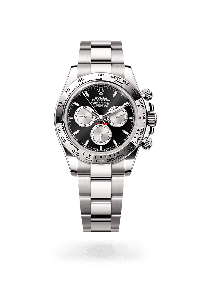 Cosmograph Daytona, Oyster, 40 mm, white gold, Dial : Bright black and steel, Rolex
