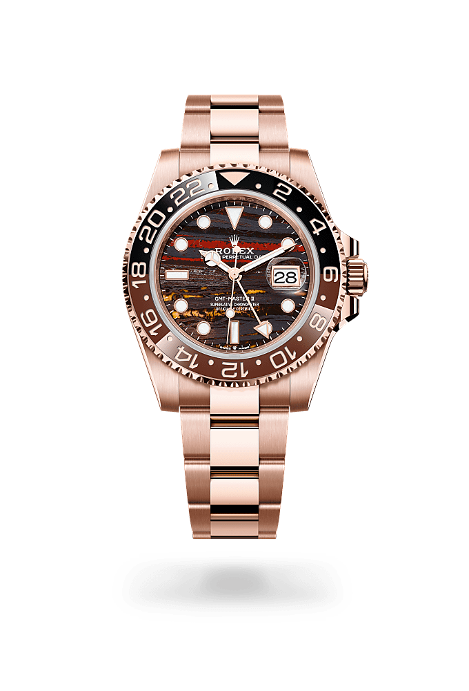 GMT-Master II, Oyster, 40 mm, Everose gold, Dial : Tiger iron, Rolex