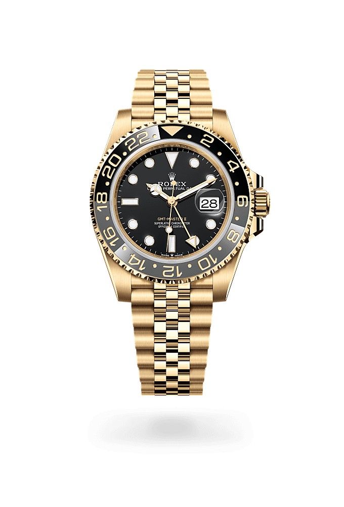 GMT-Master II, Oyster, 40 mm, yellow gold, Dial : Black, Rolex