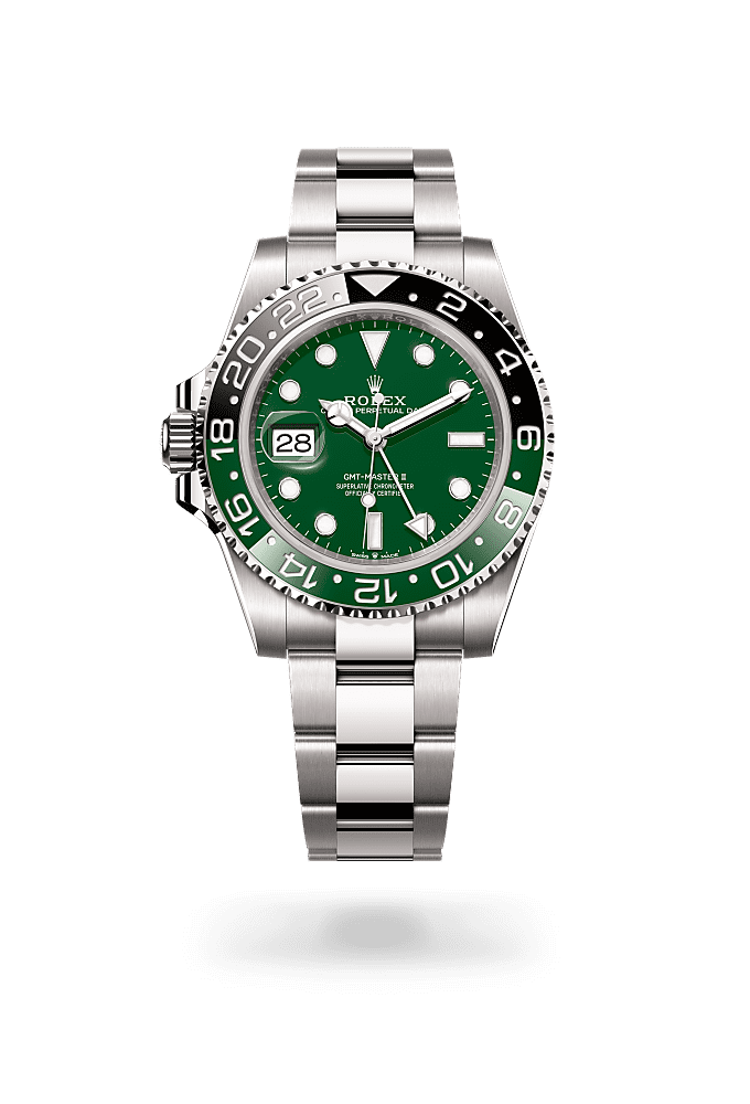 GMT-Master II, Oyster, 40 mm, white gold, Dial : Green ceramic, Rolex