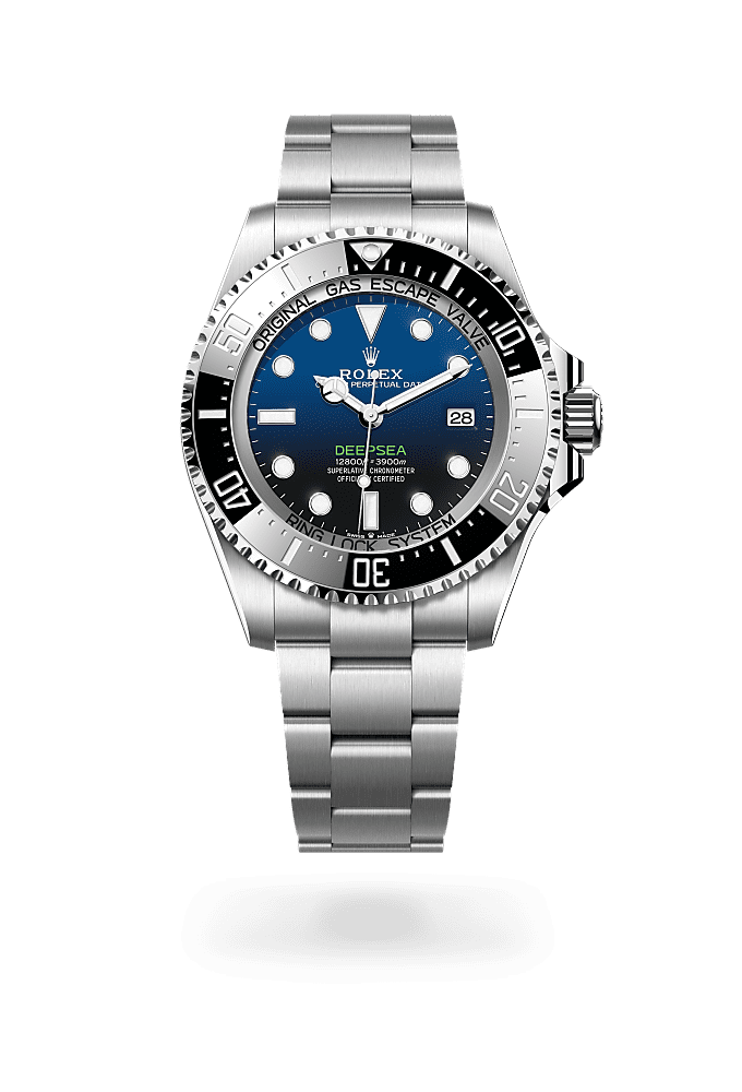 劳力士深潜型, 蚝式，44毫米，蚝式钢, 表盘 : D-blue色, Rolex
