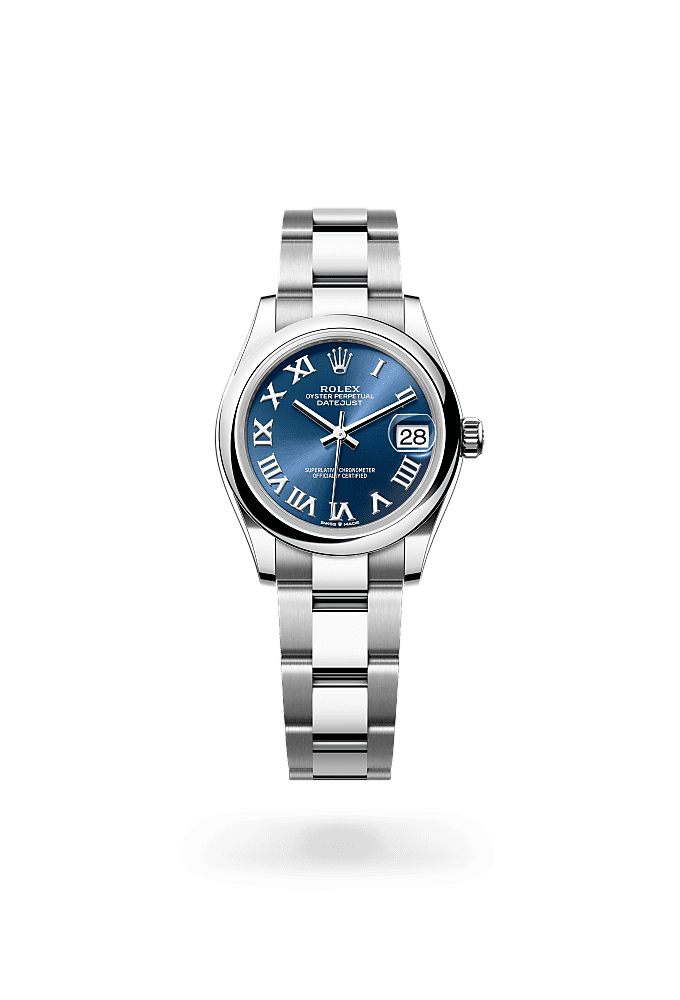 日志型 31, 蚝式，31毫米，蚝式钢, 表盘 : 亮蓝色, Rolex