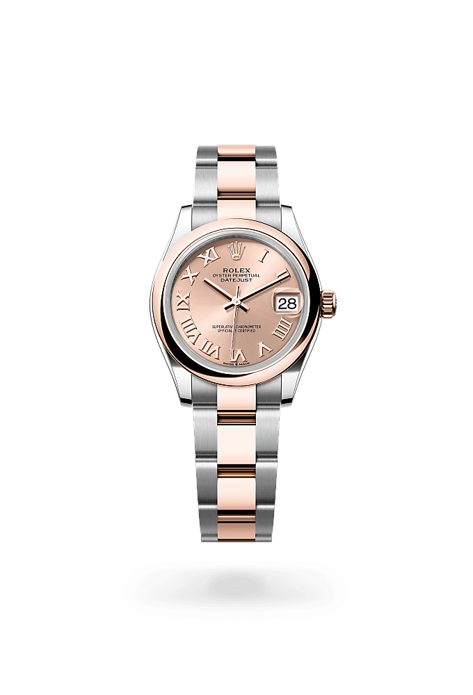日志型 31, 蚝式，31毫米，永恒玫瑰金及蚝式钢, 表盘 : 玫瑰金色, Rolex
