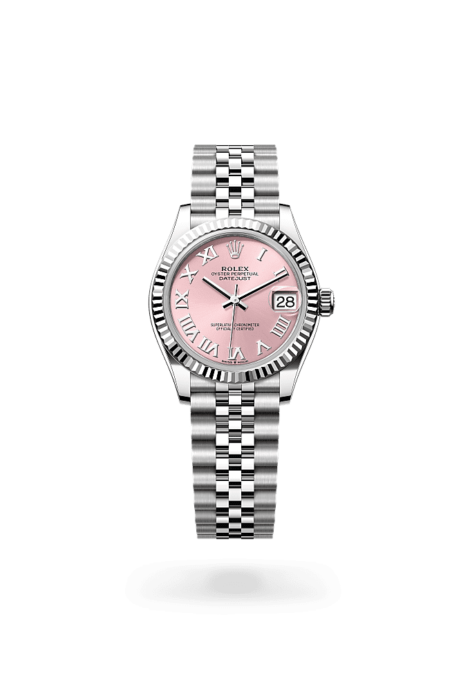 Datejust 31, Oyster, 31 mm, Oystersteel and white gold, Dial : Pink, Rolex