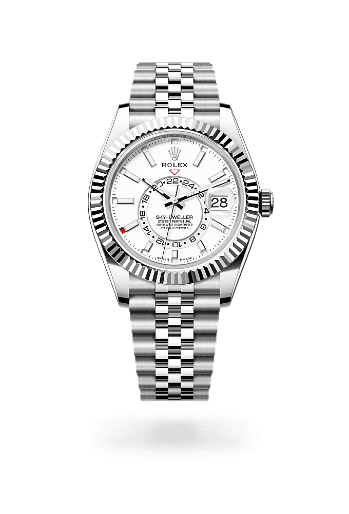 Sky-Dweller, Oyster, 42 mm, Oystersteel and white gold, Dial : Intense white, Rolex