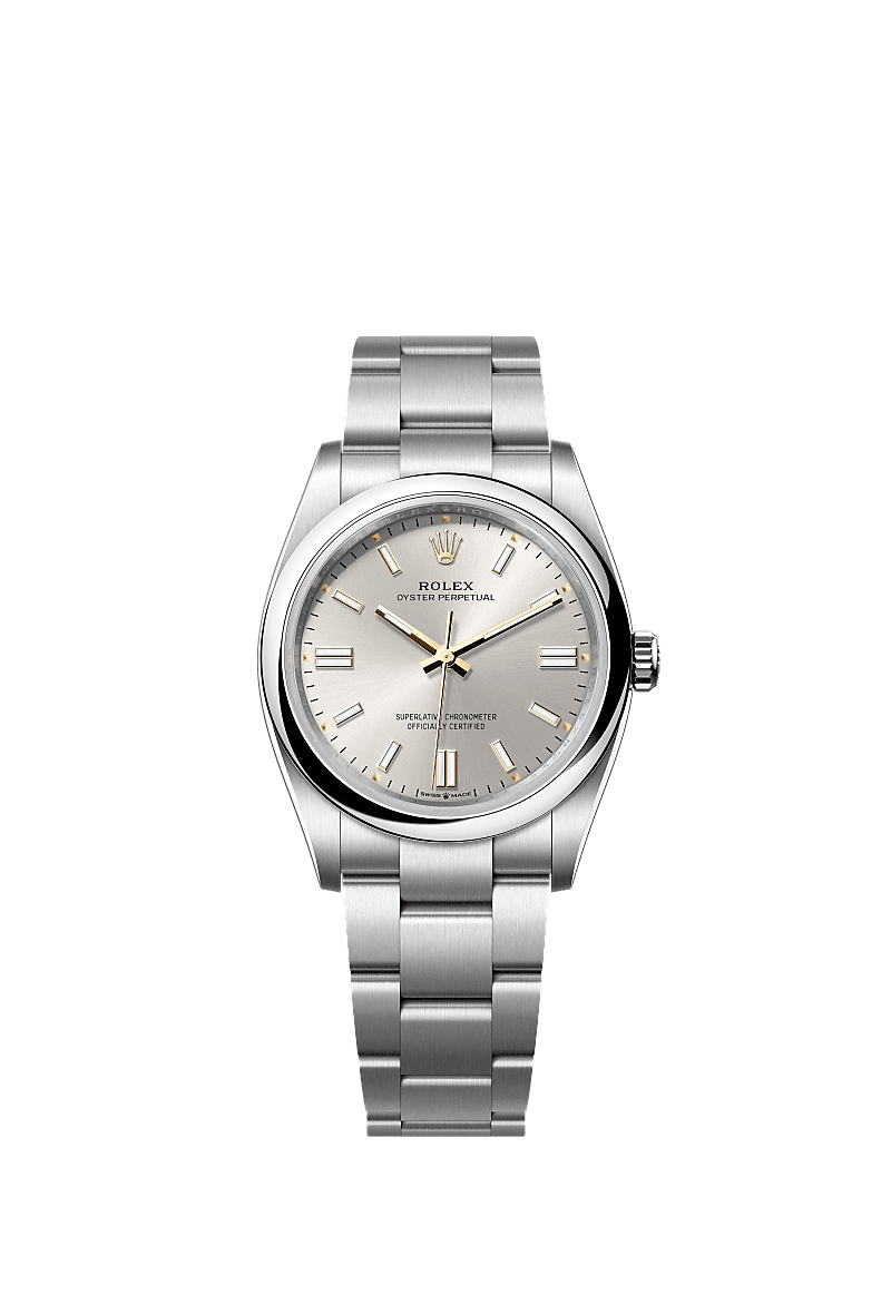 Oyster Perpetual 36, Oyster, 36 mm, Oystersteel, Dial : Silver, Rolex