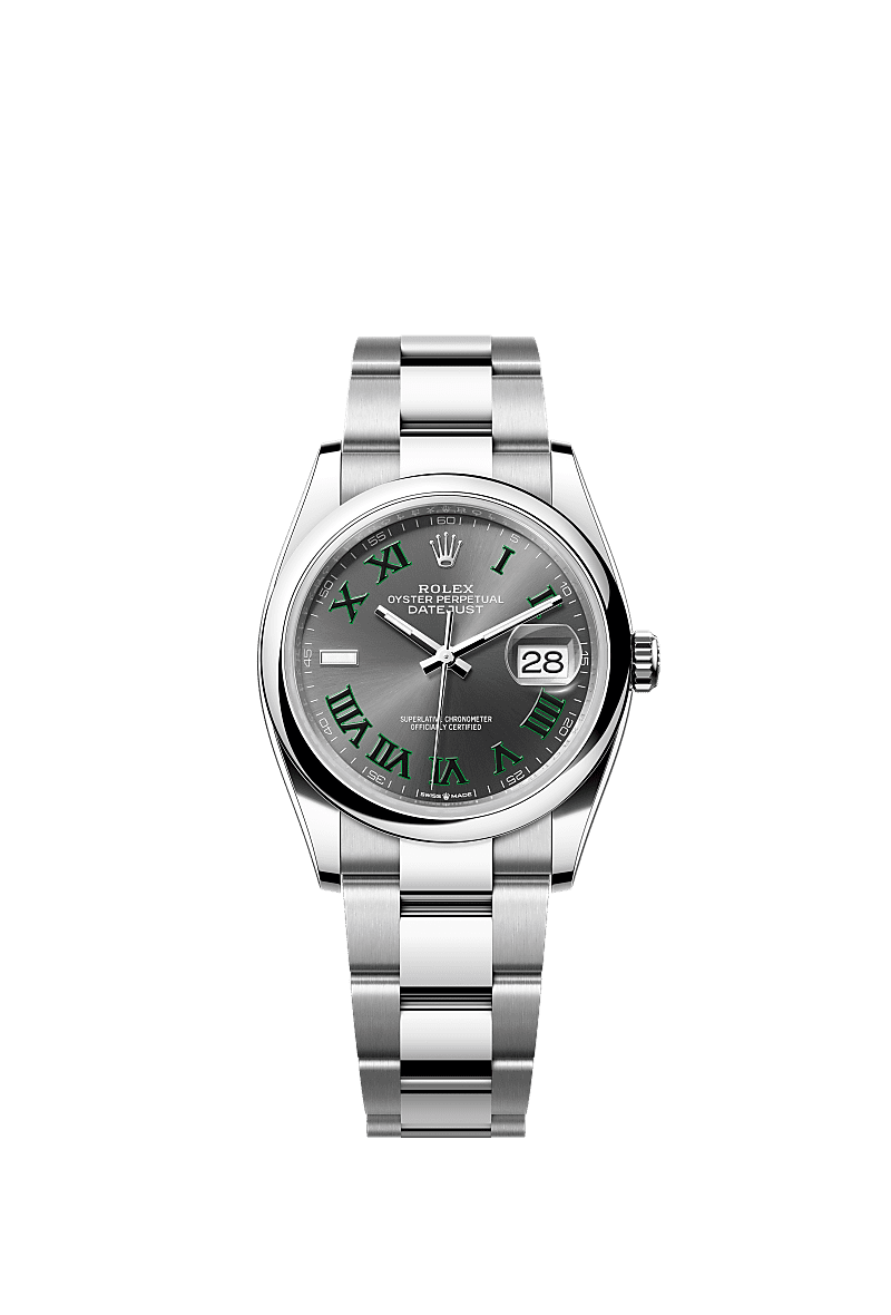 日志型 36, 蚝式，36毫米，蚝式钢, 表盘 : 石板灰色, Rolex