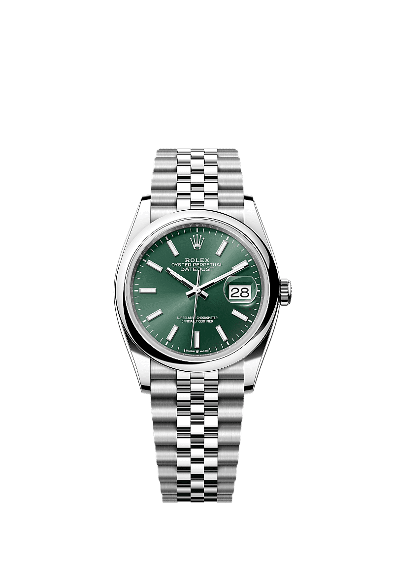 Datejust 36, Oyster, 36 mm, Oystersteel, Dial : Mint green, Rolex