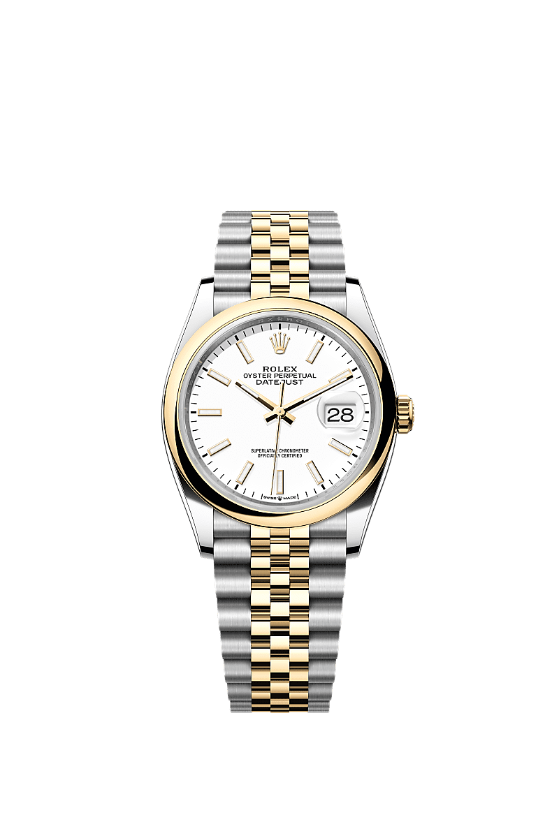 Datejust 36, Oyster, 36 mm, Oystersteel and yellow gold, Dial : White, Rolex