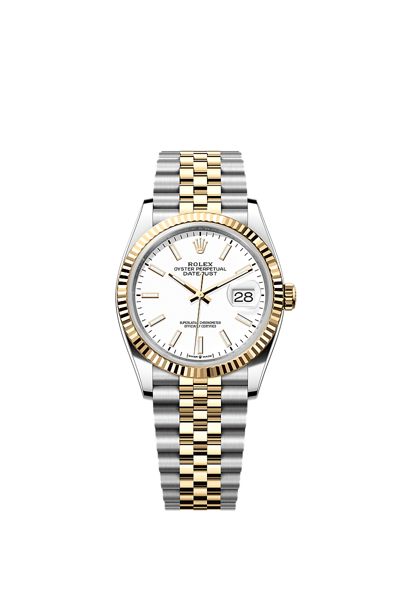 Datejust 36, Oyster, 36 mm, Oystersteel and yellow gold, Dial : White, Rolex