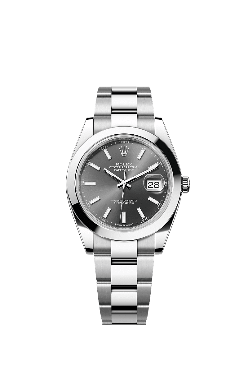 日志型 41, 蚝式，41毫米，蚝式钢, 表盘 : 石板灰色, Rolex