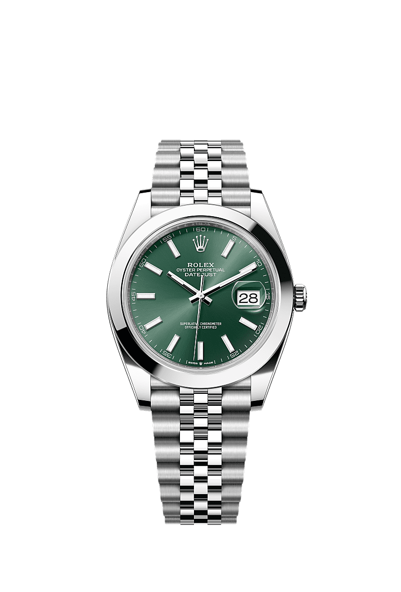 Datejust 41, Oyster, 41 mm, Oystersteel, Dial : Mint green, Rolex