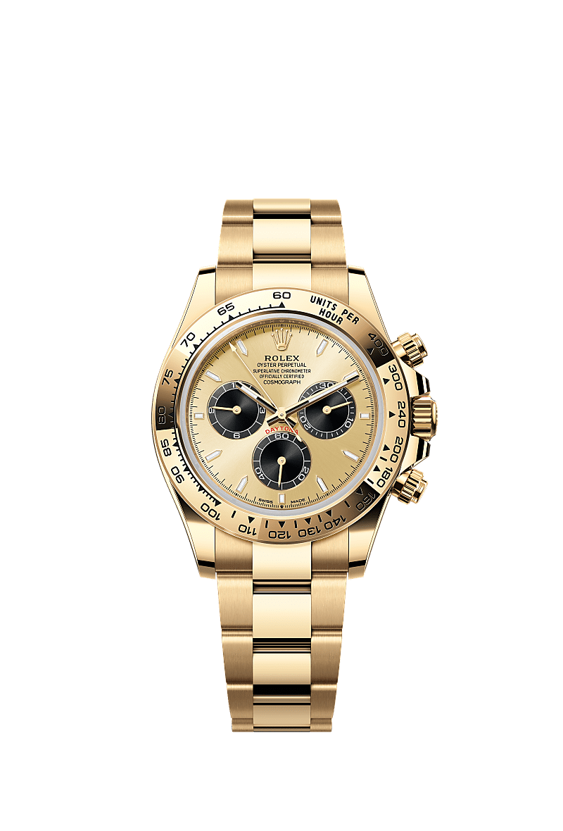 Cosmograph Daytona, Oyster, 40 mm, yellow gold, Dial : Golden and bright black, Rolex