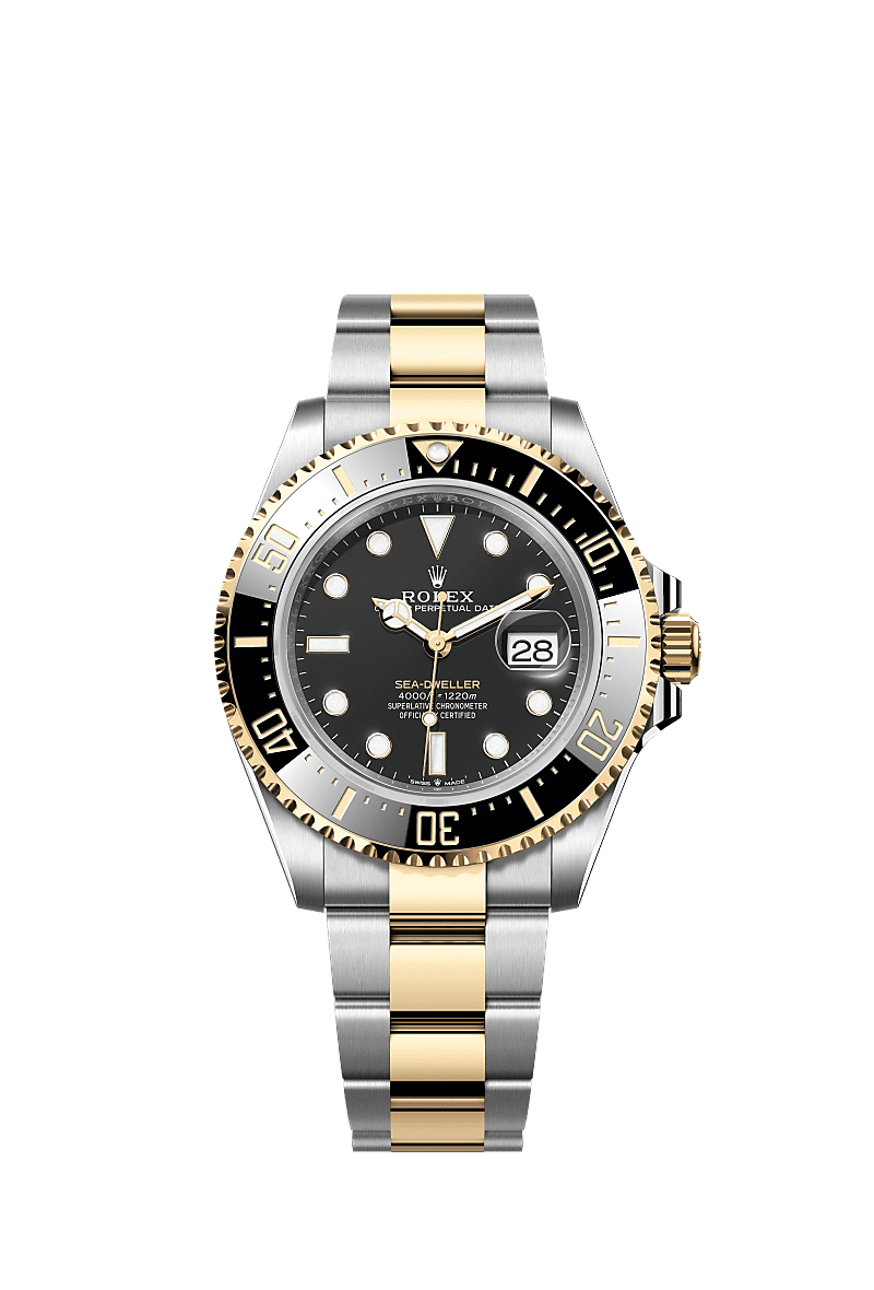 海使型, 蚝式,43毫米,黄金及蚝式钢, 表盘 : 醇黑色, Rolex