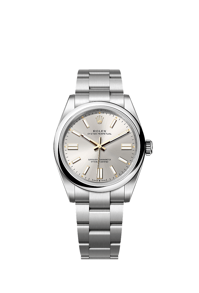 蚝式恒动型 41, 蚝式，41毫米，蚝式钢, 表盘 : 银色, Rolex