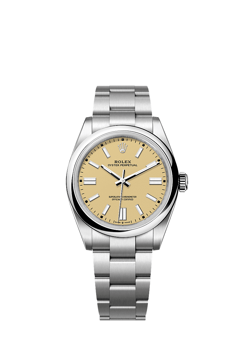 蚝式恒动型 41, 蚝式，41毫米，蚝式钢, 表盘 : 米色, Rolex