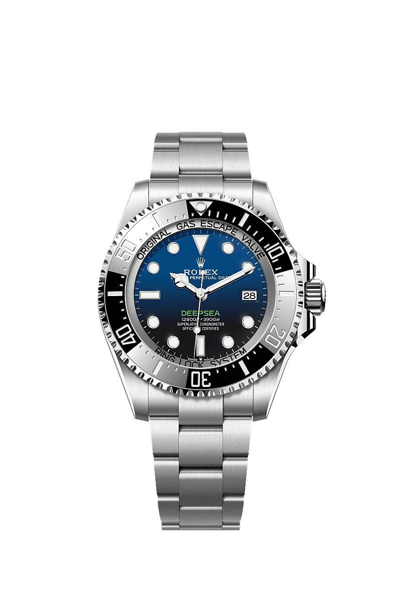 劳力士深潜型, 蚝式，44毫米，蚝式钢, 表盘 : D-blue色, Rolex