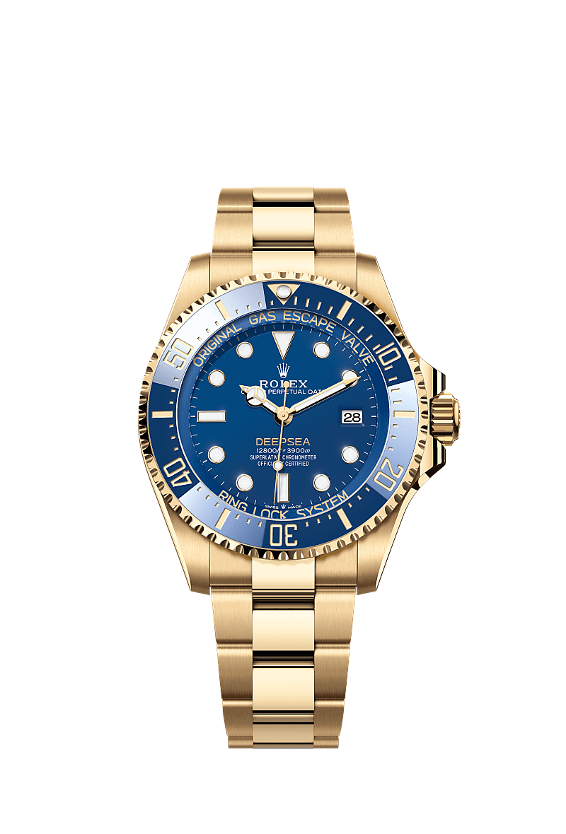 Rolex Deepsea, Oyster, 44 mm, yellow gold, Dial : Blue, Rolex
