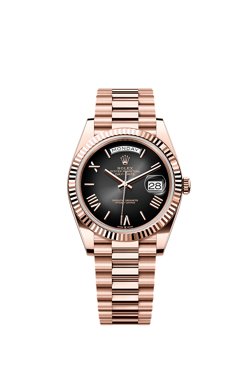 Day-Date 40, Oyster, 40 mm, Everose gold, Dial : Slate ombré, Rolex