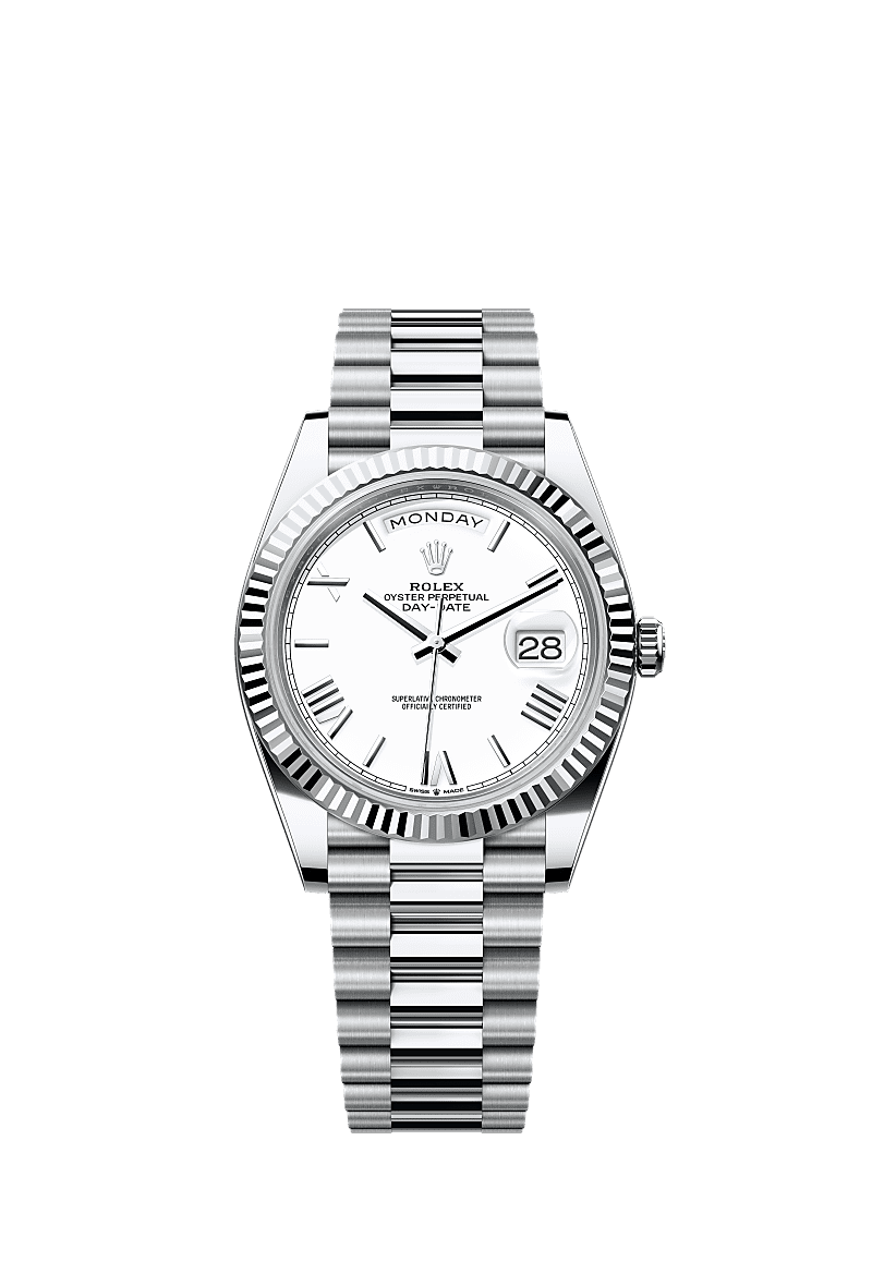 Day-Date 40, Oyster, 40 mm, platinum, Dial : White, Rolex