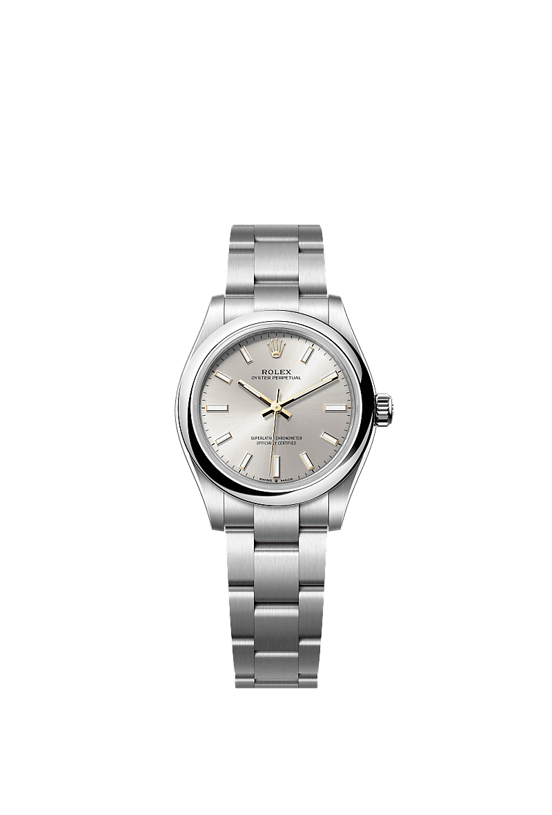 Oyster Perpetual 31, Oyster, 31 mm, Oystersteel, Dial : Silver, Rolex