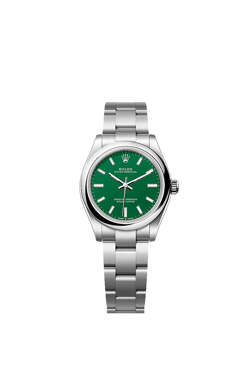 蚝式恒动型 31, 蚝式,31毫米,蚝式钢, 表盘 : 绿色, Rolex