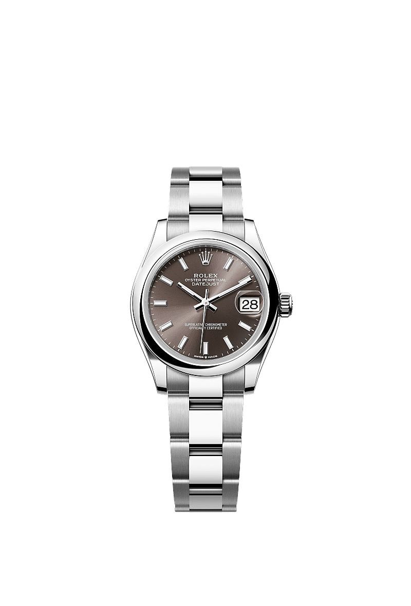 Datejust 31, Oyster, 31 mm, Oystersteel, Dial : Dark grey, Rolex