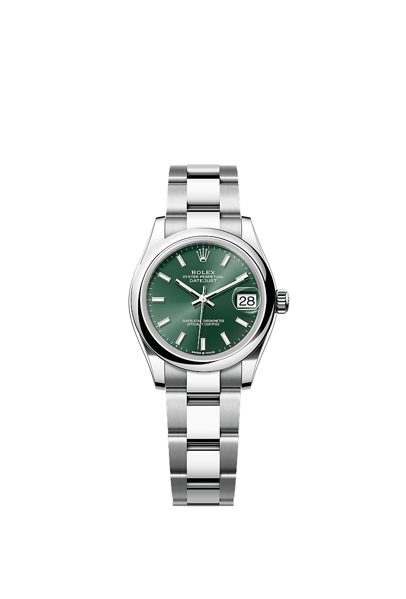 Datejust 31, Oyster, 31 mm, Oystersteel, Dial : Mint green, Rolex