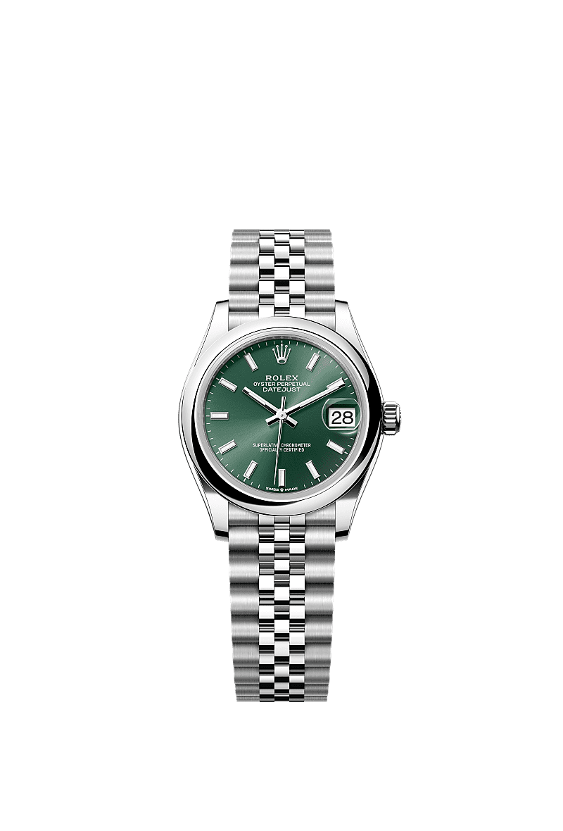 日志型 31, 蚝式,31毫米,蚝式钢, 表盘 : 薄荷绿色, Rolex