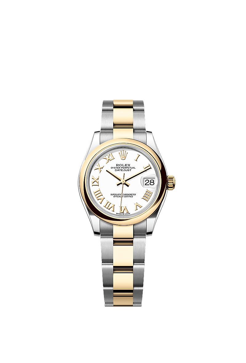 Datejust 31, Oyster, 31 mm, Oystersteel and yellow gold, Dial : White, Rolex